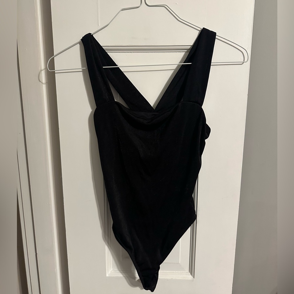Black V-Neck bodysuit